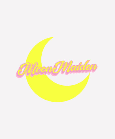 T-Shirt Design Template With a Moon Graphic Inspired by an Anime Title Show 6334d