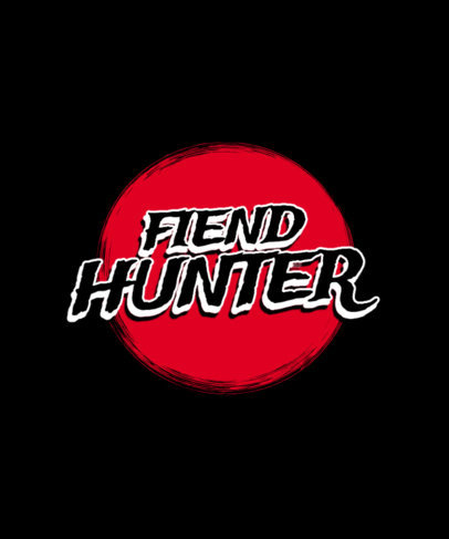 Anime T-Shirt Design Maker With Bold Typefaces Inspired by a Japanese Show 6334e