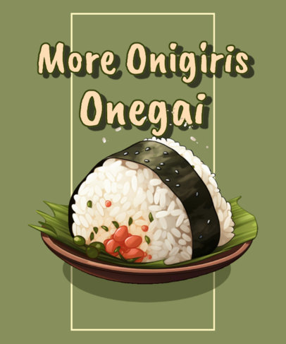 T-Shirt Design Creator Featuring Studio Ghibli-Inspired Onigiris 6320b