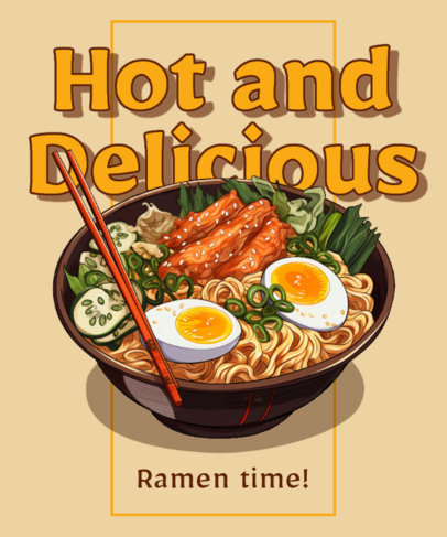Quote T-Shirt Design Maker Inspired by a Miyazaki Film Featuring a Ramen Graphic 6320d