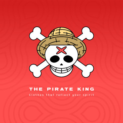 Placeit - One Piece-Inspired Logo Maker Featuring a Pirate Theme