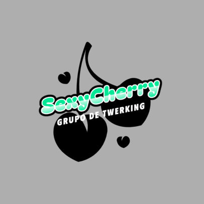 Logo Template for Professional Twerking Classes with a Cherry Icon