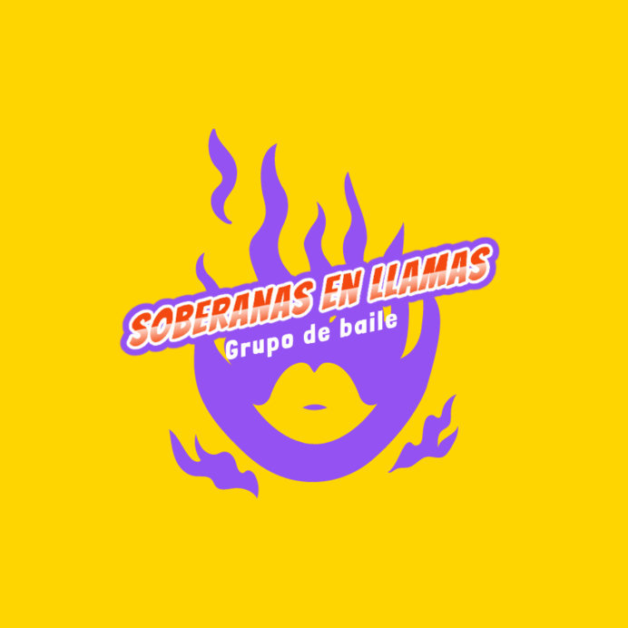 Twerking Dance Group Logo Maker Featuring Flame Graphics