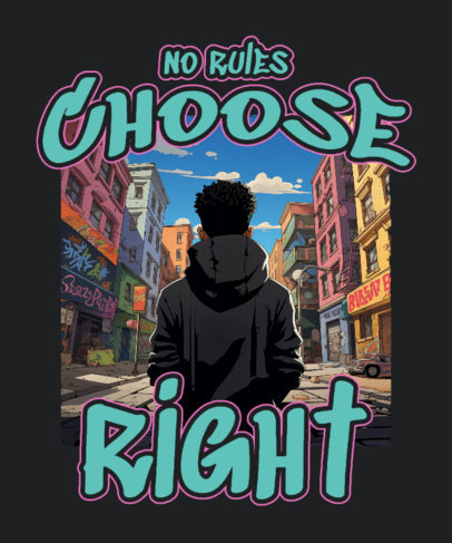 Miles Morales-Inspired T-Shirt Design Creator Featuring References of the Spiderverse Movie