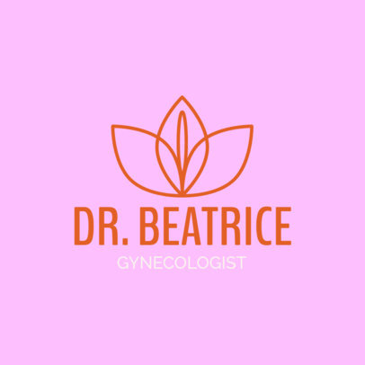 Medical Logo Creator for a Gynecologist With a Flower Graphic