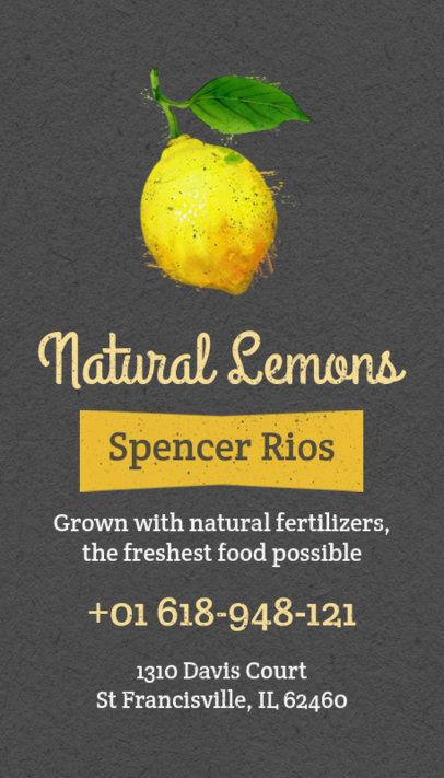 Online Business Card Maker for Organic Farmers with Fruit Graphics 