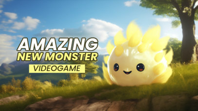 YouTube Thumbnail Maker Featuring a Fantasy Creature Graphic for a Gaming Channel 6057f-6347