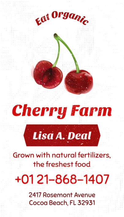 Business Card Maker for Organic Farming 