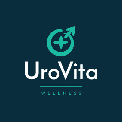 Urologist Logo Template Featuring a Male Gender-Inspired Graphic