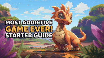 Fantasy YouTube Thumbnail Creator With a Cute Dragon for a Gaming Starter Guide 6290i-6347