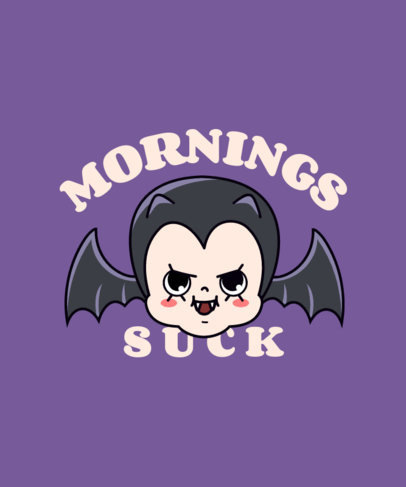 Cute Dolls-Inspired T-Shirt Design Maker Featuring a Vampire Doll Baby