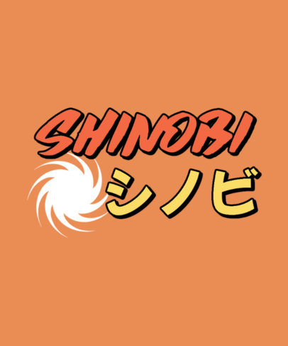 T-Shirt Design Creator With a Japanese Typography and an Anime Title Theme