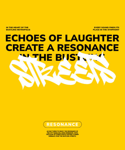 Modern T-Shirt Design Maker with a Quote in a Classic Font with a Graffiti Word