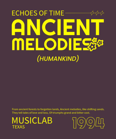 T-Shirt Design Template Featuring Flower Graphics with a Quote About Mankind ed6866j