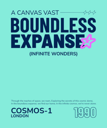 T-Shirt Design Generator Featuring a Quote in a Bold Font and a Colorful Star