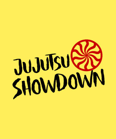 T-Shirt Design Template Featuring a Cool Title Card Inspired by an Anime Show