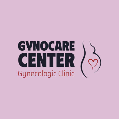 Logo Generator for a Gynecology Clinic With an Abstract Pregnant Woman Figure