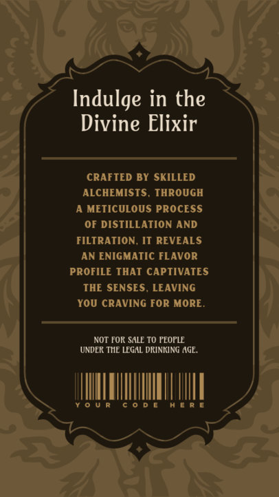 Back Label Maker for a Bourbon Whisky Brand