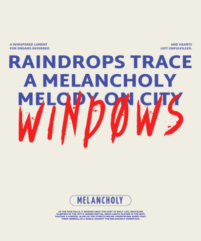 Streetwear-Style T-Shirt Design Maker Featuring Contrasting Fonts