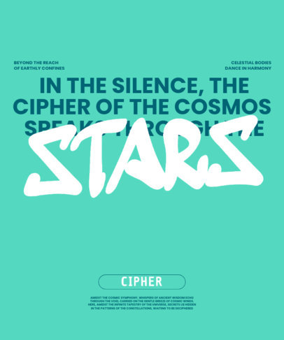 T-Shirt Design Template Featuring a Verse with Two Different Typefaces 6867h