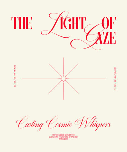 T-Shirt Design Template Featuring a Phrase in Contrasting Typographies