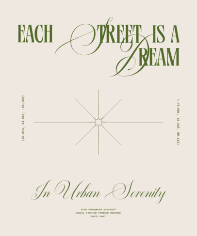 Modern T-Shirt Design Creator Featuring Quotes in Contrasting Typefaces ed6865k