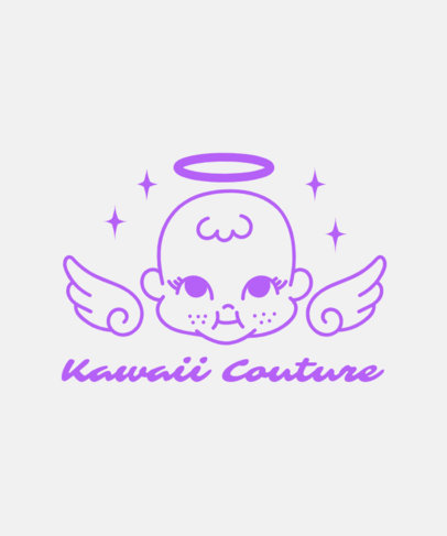 Kewpie-Inspired T-Shirt Design Maker Featuring an Angel Anime Graphic