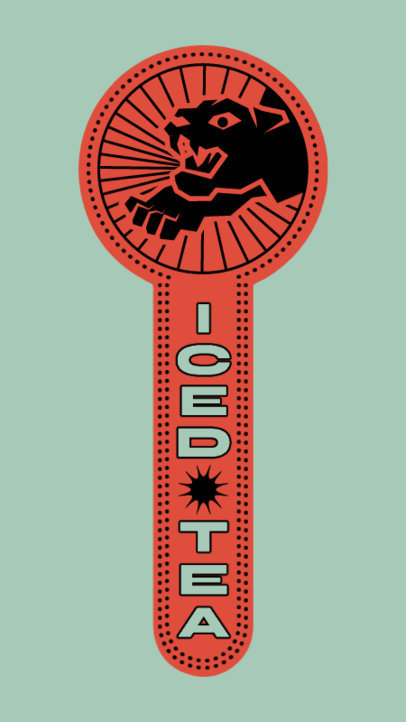 Sticker Maker for an Artisanal Iced Tea Brand 6407