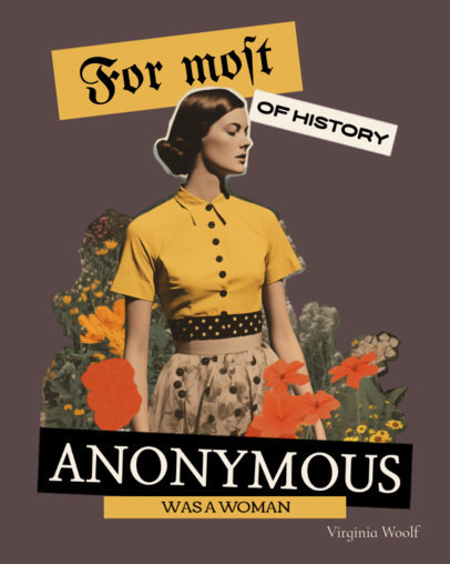 Instagram Post Maker with a Feminist Theme Featuring a Collage for Women's Day