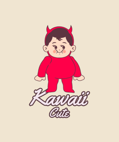 T-Shirt Design Maker With a Cute Dolls-Inspired Kawaii Illustration
