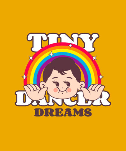 Kawaii T-Shirt Design Generator Featuring a Cute Dolls-Inspired Theme