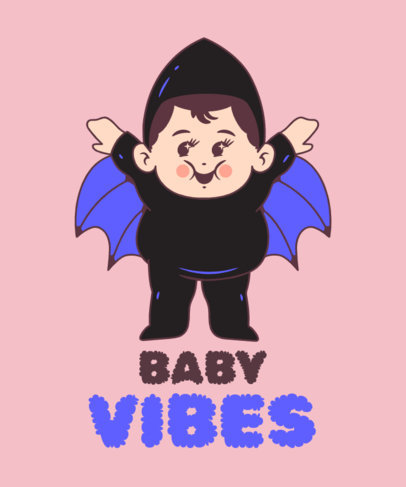 T-Shirt Design Generator Featuring a Vampire Baby Inspired by the Cute Dolls Toys