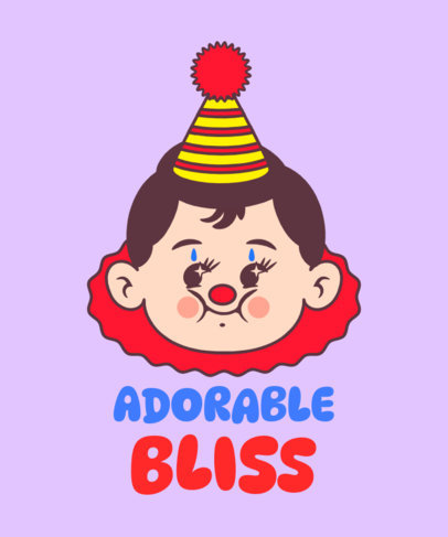 T-Shirt Design Creator With a Clown Baby Graphic Inspired by Cute Dolls