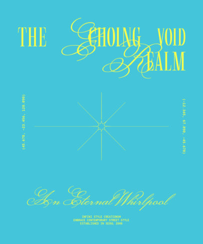 Vibrant T-Shirt Design Creator Featuring a Quote in Contrasting Typefaces ed6865g