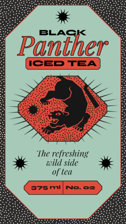 Front Label Maker for an Artisanal Iced Tea Brand 6407