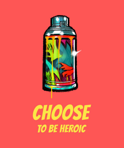 T-Shirt Design Generator Featuring an Illustration Inspired by Spider-Verse