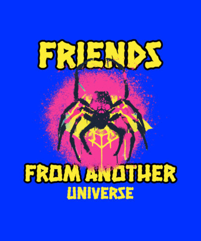 Superhero T-Shirt Design Generator With a Spider-Verse-Inspired Quote