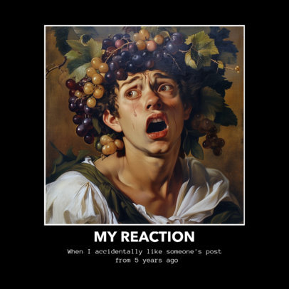 Instagram Post Maker Featuring a Funny Quote and a Classical Painting Graphic ED-6876