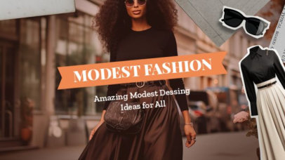 Intro Video Maker Featuring Modest Dressing Ideas 7852