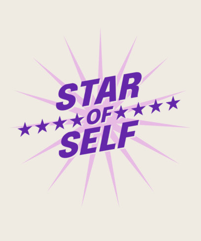 T-Shirt Design Creator Featuring a Main Character-themed Phrase with Stars