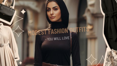 Modest Fashion Intro Video Maker Featuring Outfit Ideas 7854