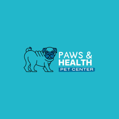 Logo Maker With a Pug Graphic for a Veterinary