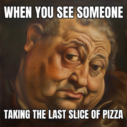 Instagram Post Maker Featuring Meme-Inspired Classical Paintings with Funny Quotes