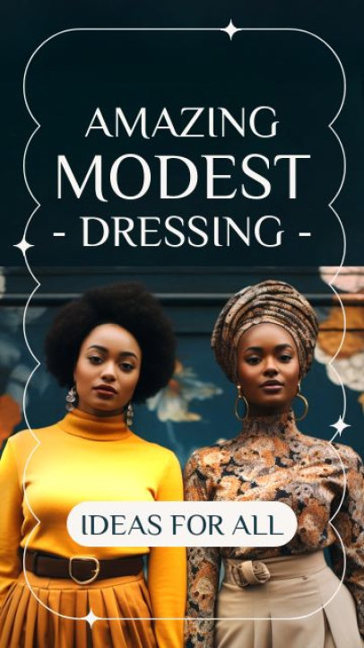 Instagram Story Video Template Featuring Modest Dressing Ideas 7857