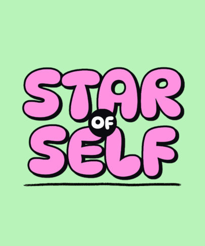 Bold Typeface T-Shirt Design Creator With a Star-Of-Self Phrase 6370c