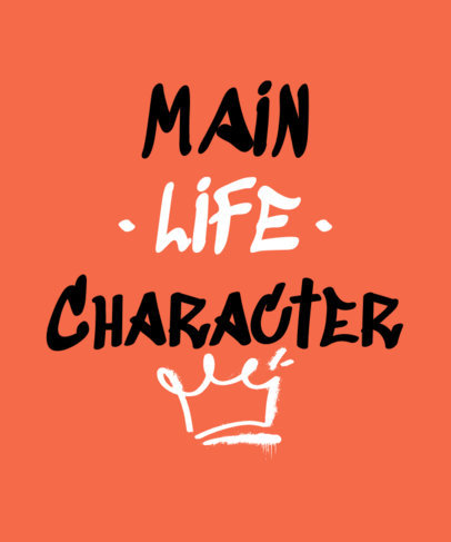 T-Shirt Design Maker With a MC Theme and a Crown Graphic 6370h