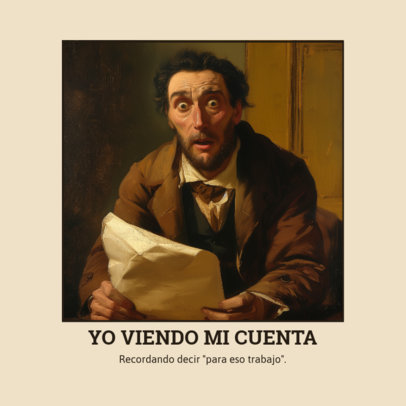 Quote Instagram Post Generator for Meme Enthusiasts and a Classical Painting Theme ED-6876e