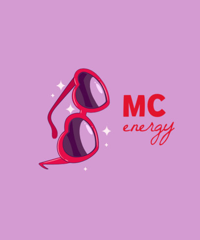 T-Shirt Design Generator With Heart-Shaped Glasses and an MC Character 6375k