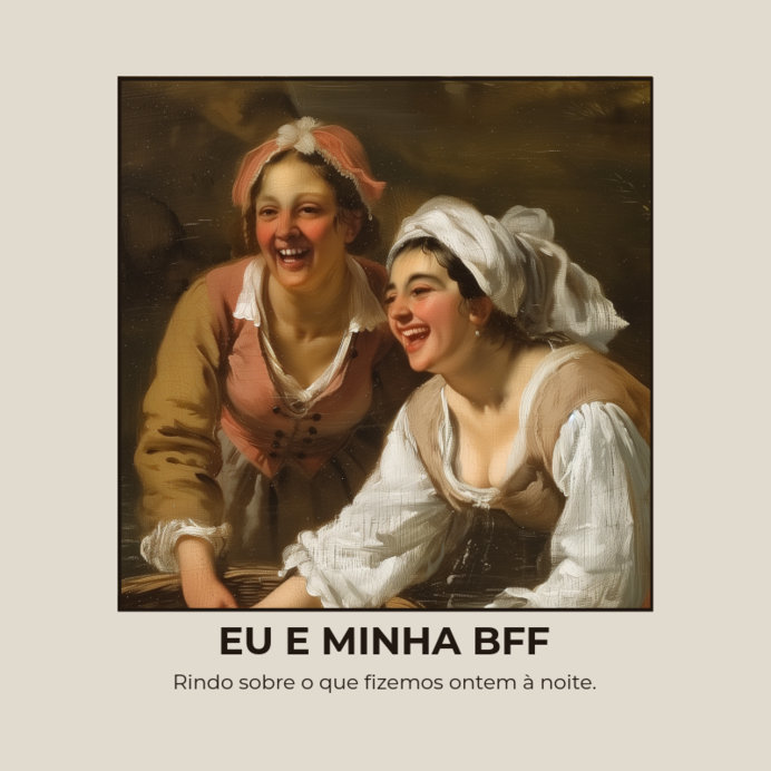 Instagram Post Generator With a Classical Painting and a Funny Meme