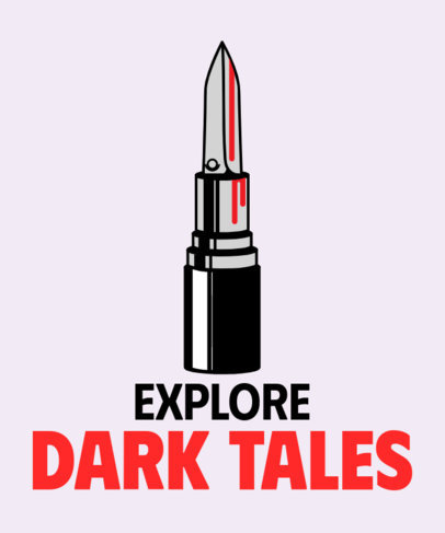 T-Shirt Design Maker With a Bloody Razor for True Crime Shows Enthusiasts 6367a